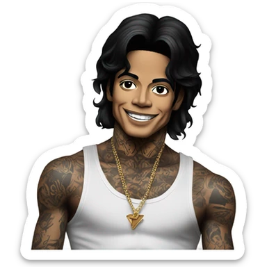 Micheal Jackson with tattoos sticker