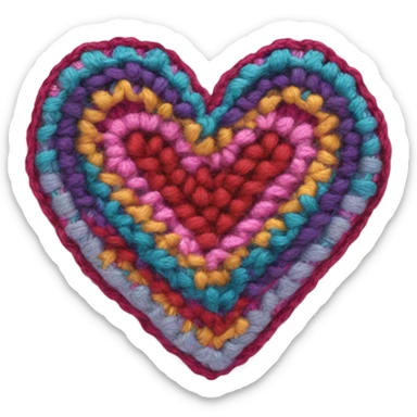 Crochet Heart sticker