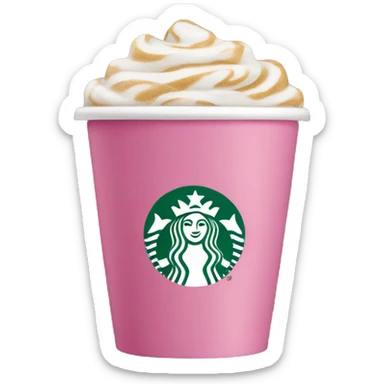 Starbucks cup pink sticker