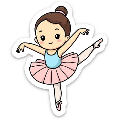 A ballerina is dancing in front of the audience at a grand theater. sticker