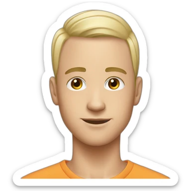 21 year old white guy with cropped hair sticker