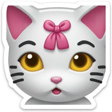 Hello kitty raising eyebrow sticker