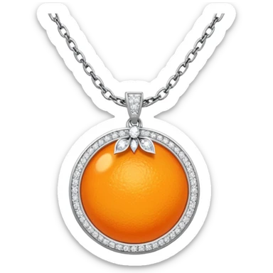 fantasy-magic-orange-necklace-diamonds sticker