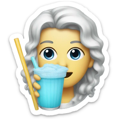 pastel blue slushie sticker
