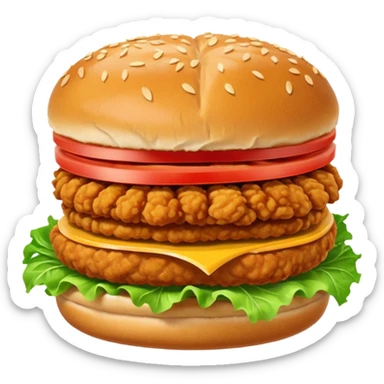 a very simple friend chicken sandwich  sticker