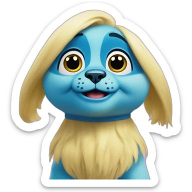 bibble blue creature from barbie movie sticker