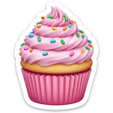 pink berry vanila cupcake sticker