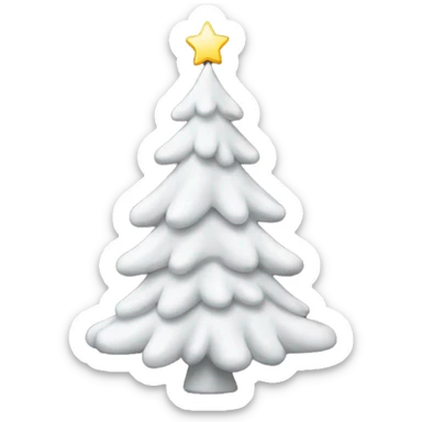 white christmas tree sticker