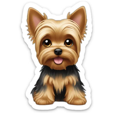 Mini cute yorkie sticker