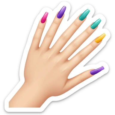 Create emojis of nails painting sticker