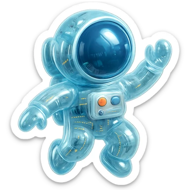 astronaut floating in space sticker