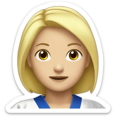 judoka-girl-blond-short hair sticker