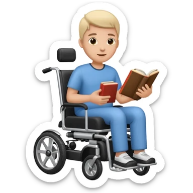 person in motorizeds wheelchair sticker