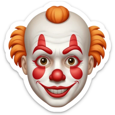 Clown WITH WHITE STROKE sticker