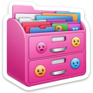 pink app drawer folder sticker