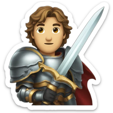 paladin holding a sword sticker