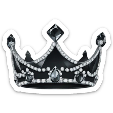 Black diamond crown sticker