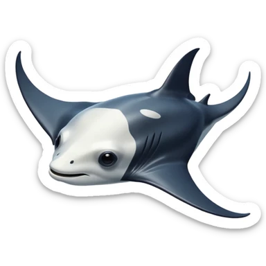 Manta ray sticker