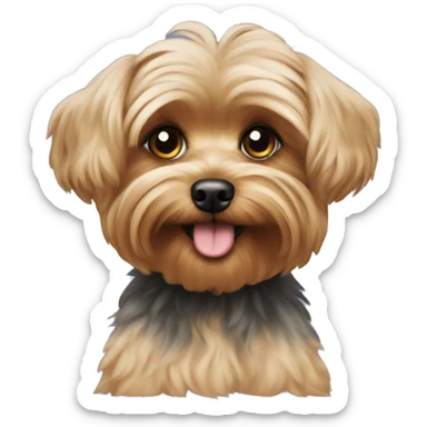 Yorkie poodle sticker