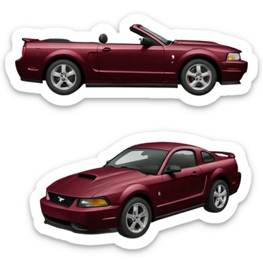 Dark red 2003 mustang  sticker