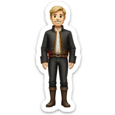 A German Man with Leather Pants and traditional German clothing sticker