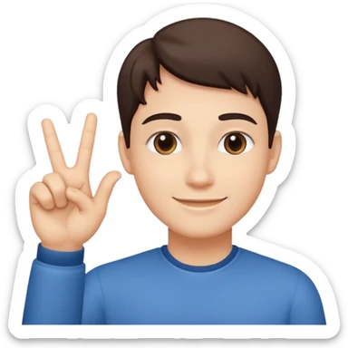 Yvl handsign, with a subtle smile sticker