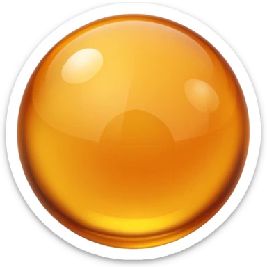 amber color ball sticker