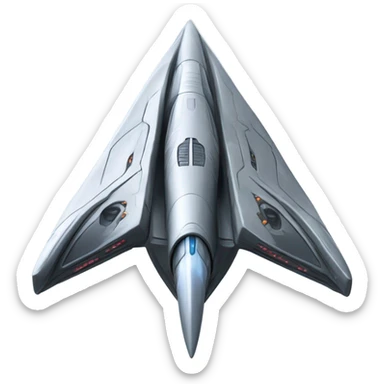 spaceship based on the star trek series with two warp nacelles sticker