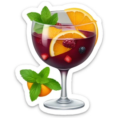 Glass of sangria sticker