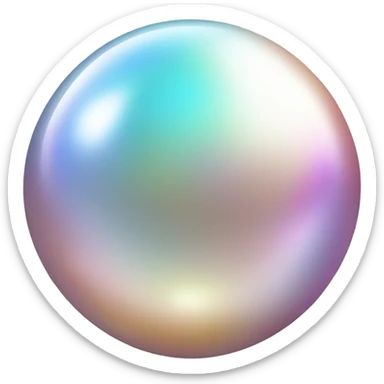 an iridescent pearl sticker