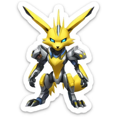 Renamon-Jolteon-Zeraora-medabot-mecha full body sticker