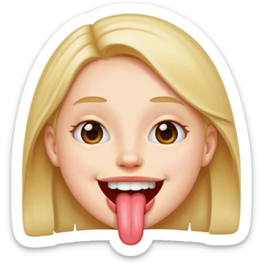 Doing the tongue out trend sticker