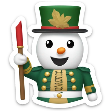 A Nutcracker snowman sticker