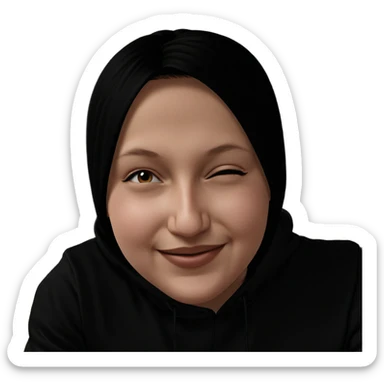 smiling boy with closed eyes sticker