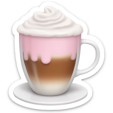 pink coffee sticker