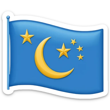 iPhone emoji flag of Uyghuristan (East Turkestan) sticker