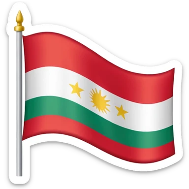 Wavy Kurdistan flag emoji sticker