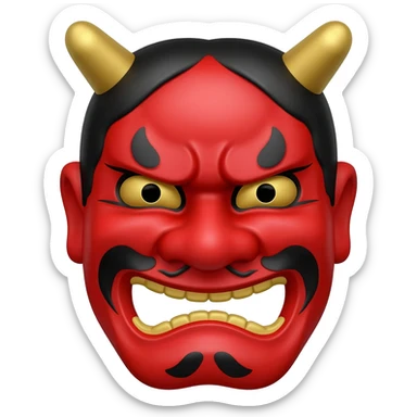 Hyottoko festival mask sticker