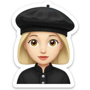 male beret hat no human sticker