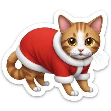 Cat in Santa costume  sticker