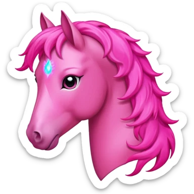 pink fire horse  sticker