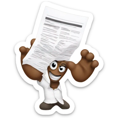 Poop juggling paperwork  sticker