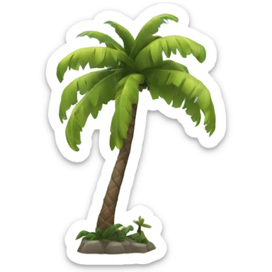 Cocotier sur une île déserte  sticker