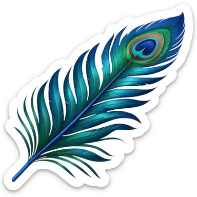 Peacock feather single sticker