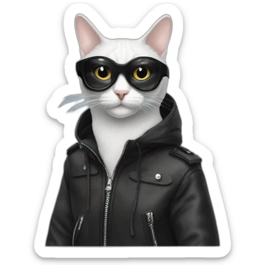 Balenciaga fashionable cat sticker