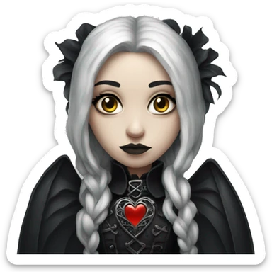 Gothic heart sticker