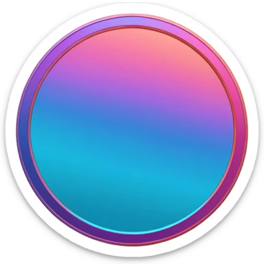 
coin color in in gradient of turquoise, blue, pink, purple, and coral metal
Rotate coin 125 degree   sticker