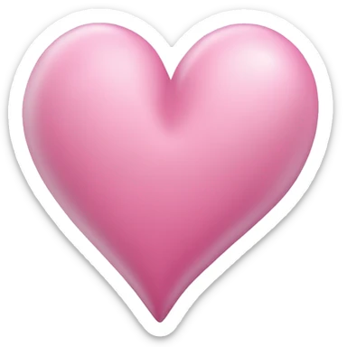 Corazón blanco y corazón rosado sticker