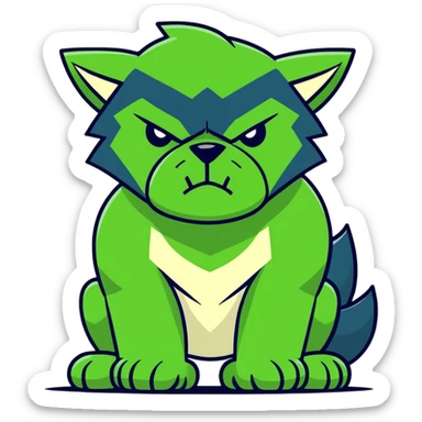 Hulk wolf sticker