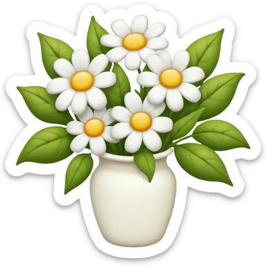 Ramo de flores blancas  sticker